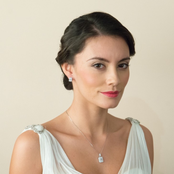 Ivory and Co Art Deco Crystal Stud Earrings