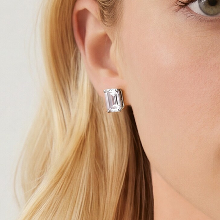 Ivory and Co Ascot Crystal Emerald Cut Earrings