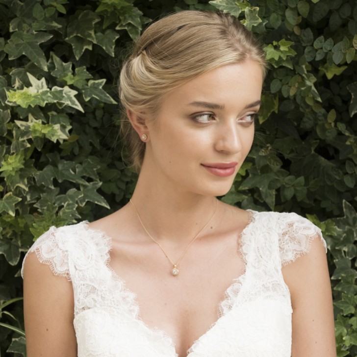 Ivory and Co Balmoral Gold Crystal Pendant Necklace