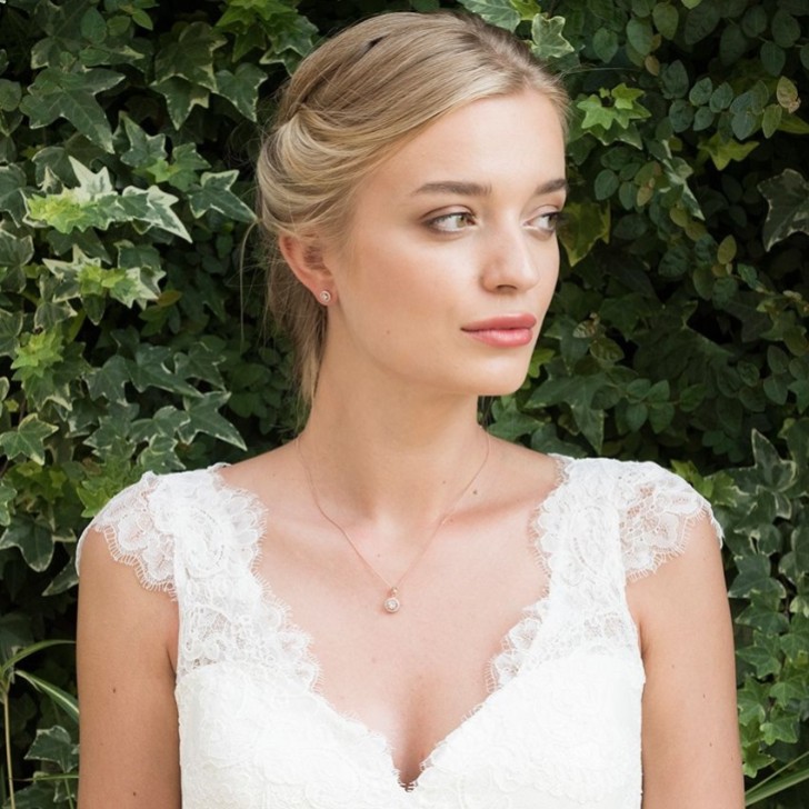 Ivory and Co Balmoral Rose Gold Crystal Stud Earrings