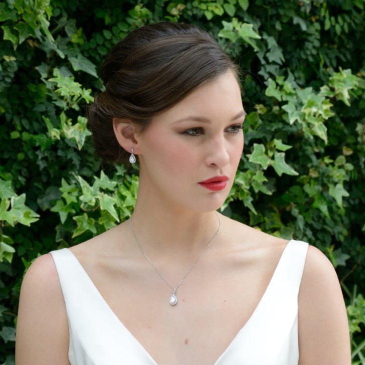 Ivory and Co Belmont Crystal Pendant Necklace