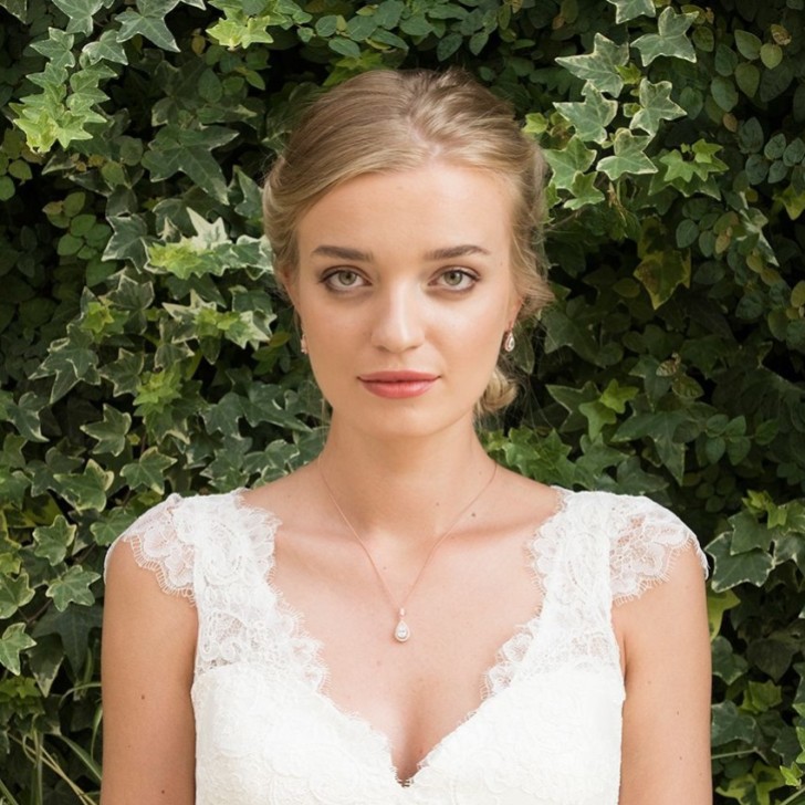 Ivory and Co Belmont Crystal Pendant Necklace (Rose Gold)