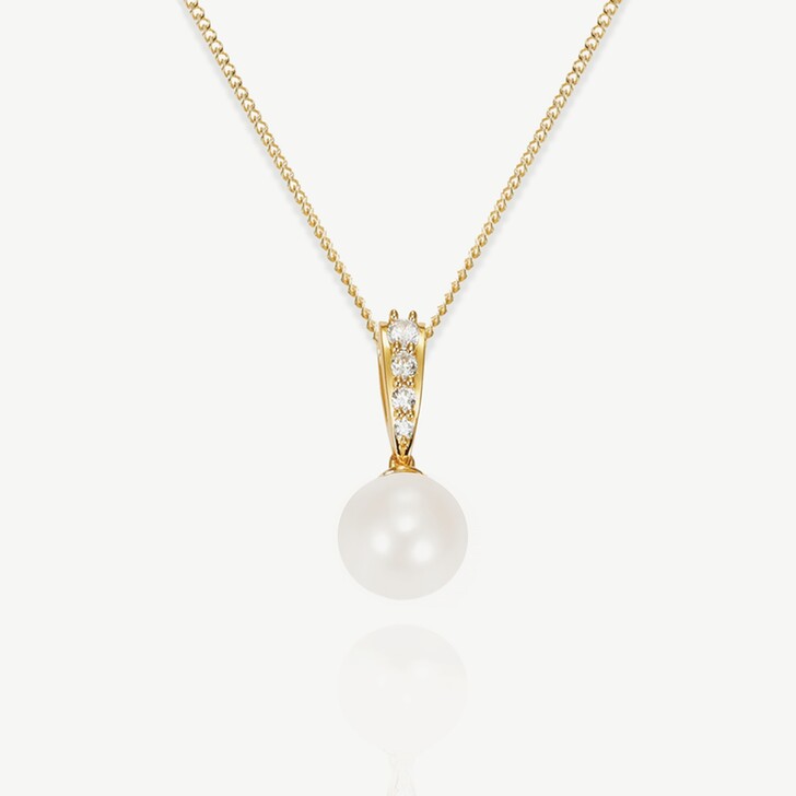 Ivory and Co Berwick Gold Pearl Pendant Necklace