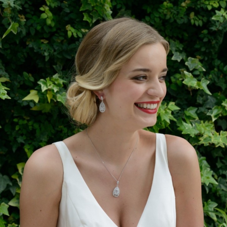 Ivory and Co Cosmopolitan Vintage Inspired Crystal Drop Wedding Earrings