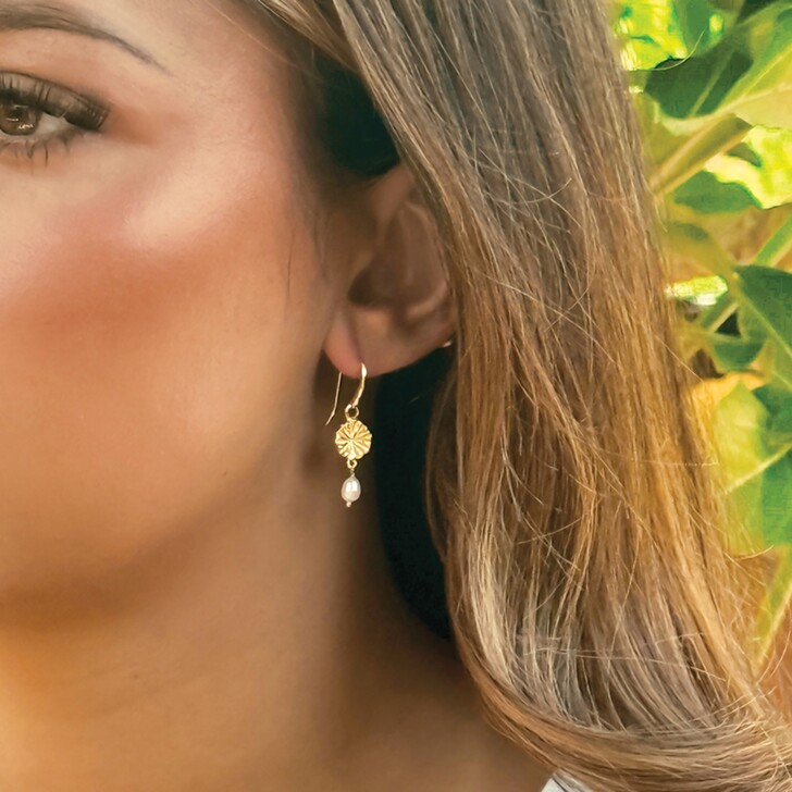 Ivory and Co Covent Gold Garden Pearl Drop Earrings