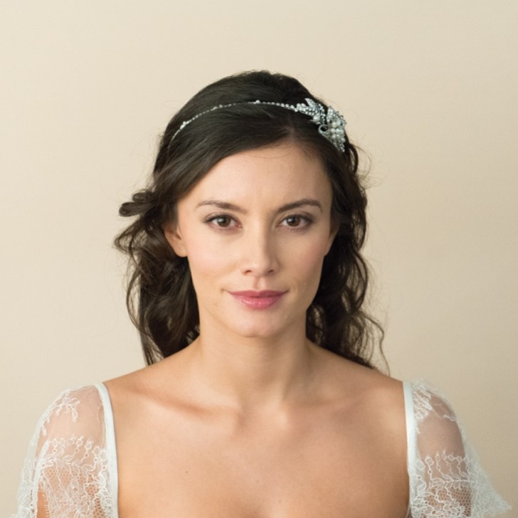 Ivory and Co Delphi Pearl and Crystal Floral Wedding Headband