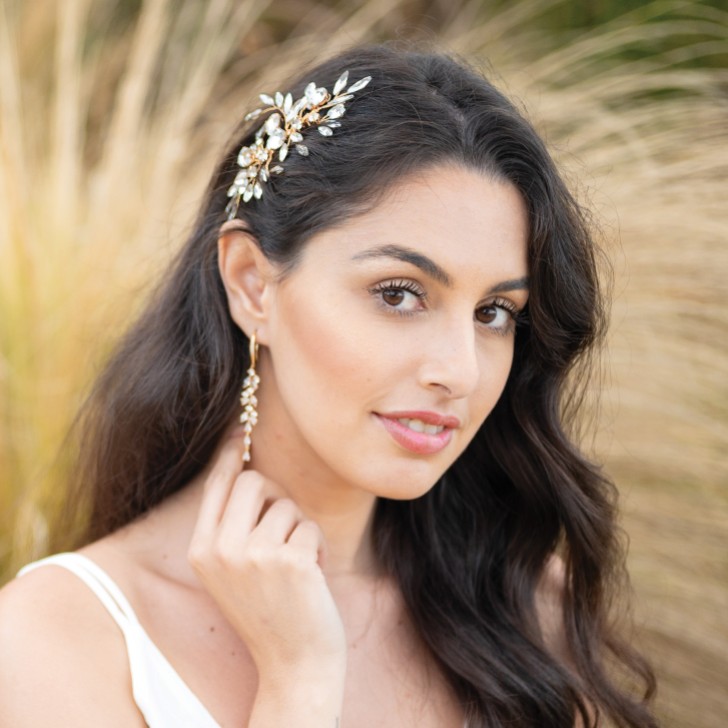 Ivory and Co Diamond Frost Gold Crystal Hair Comb