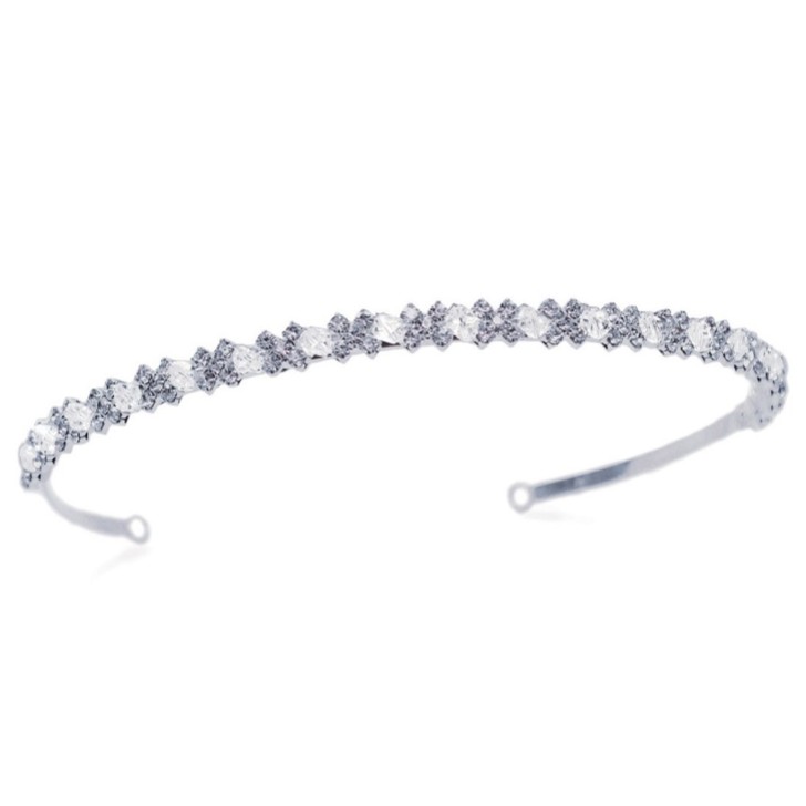 Ivory and Co Eden Narrow Silver Crystal Wedding Headband