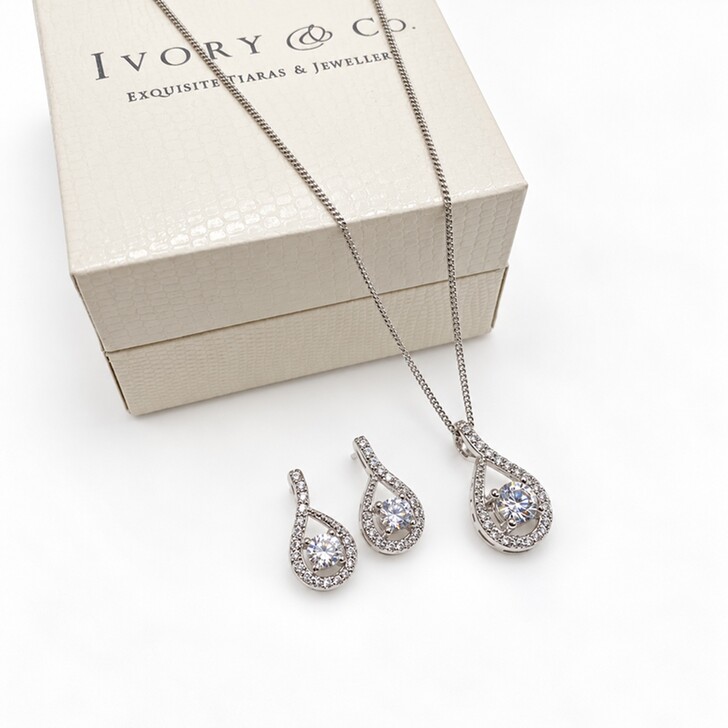 Ivory and Co Conjunto de joyas nupciales «Eternity Crystal»