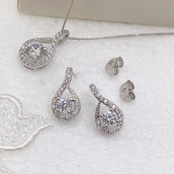 Ivory and Co Eternity Kristall Brautschmuck Set