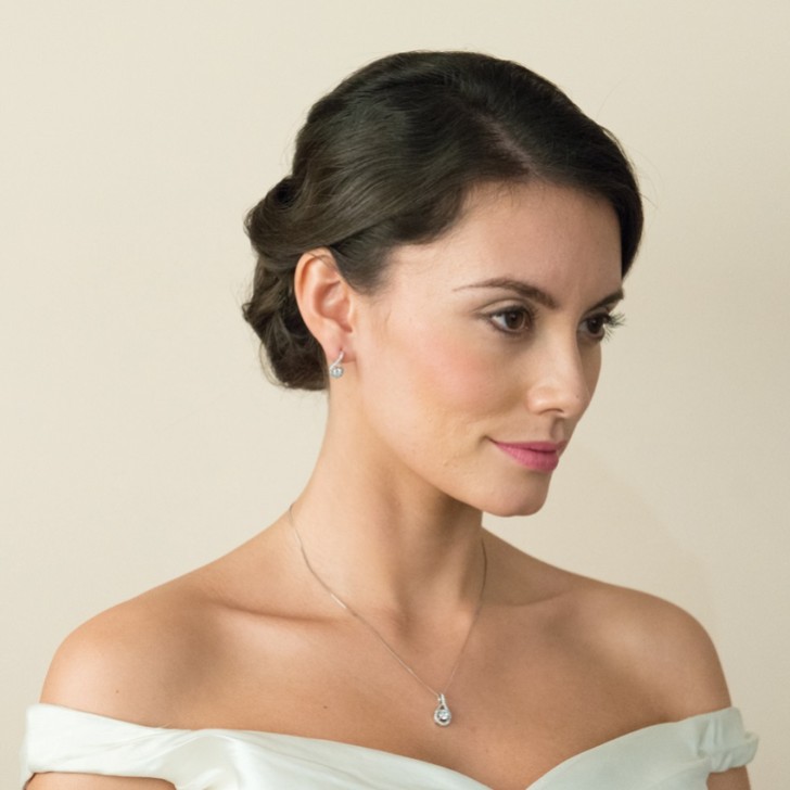 Ivory and Co Eternity Crystal Teardrop Wedding Earrings 