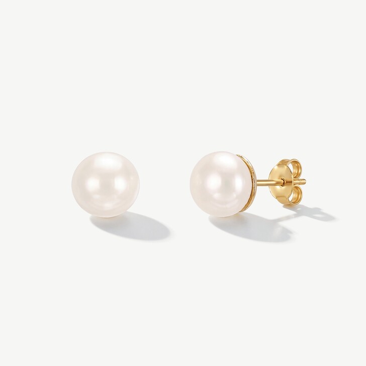 Ivory and Co Euston Gold Pearl Stud Earrings