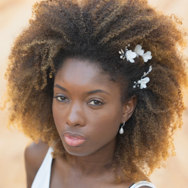 Ivory and Co Floret Silver Crystal and Pearl Flower Hair Pin Set