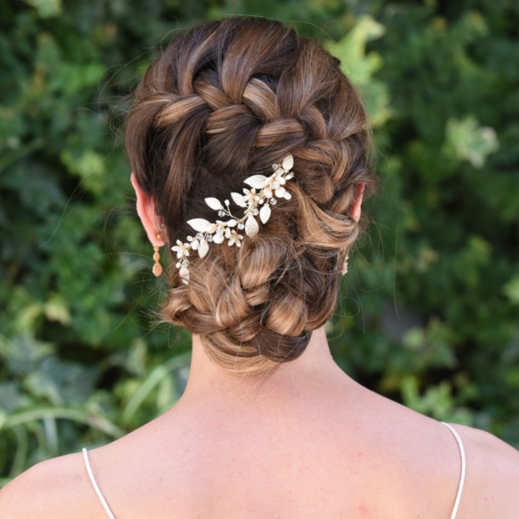Ivory and Co Golden Poppy Enamelled Floral Vine Hair Clip