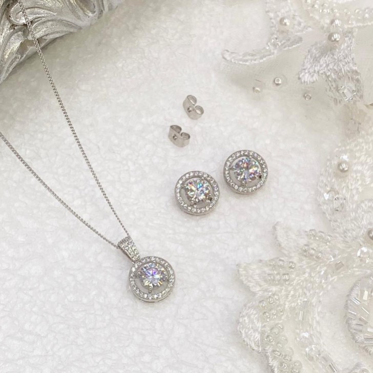 Ivory and Co Hampton Kristall Brautschmuck Set