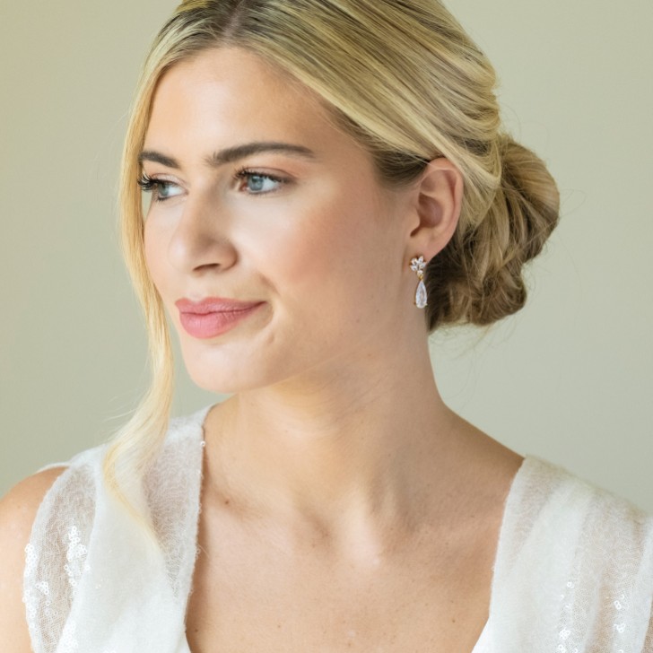 Ivory and Co Harrogate Gold Crystal Teardrop Earrings