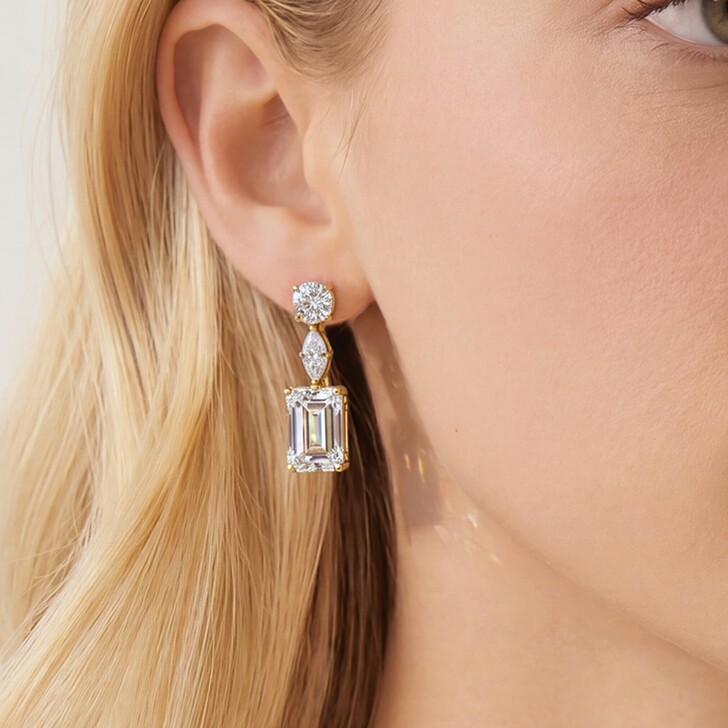 Ivory and Co Hyde Park Gold Crystal Drop Earrings