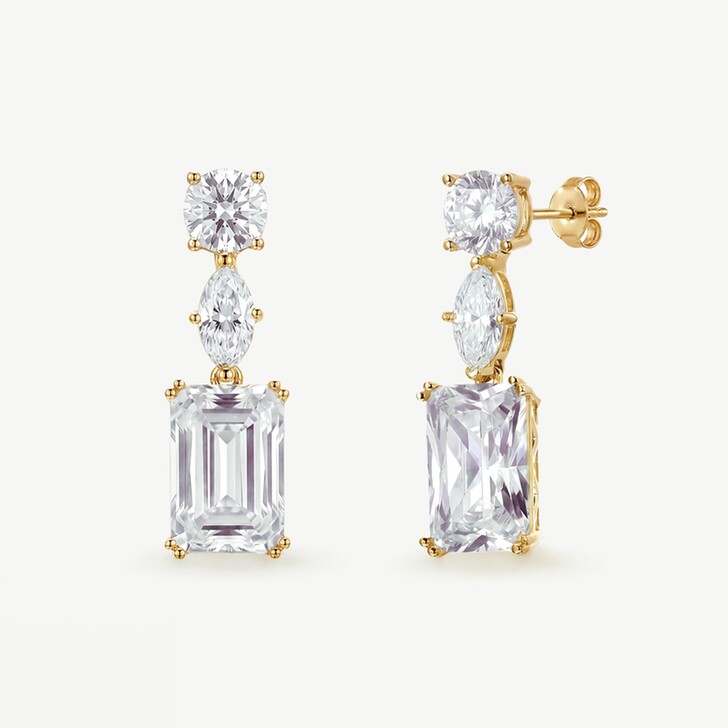 Ivory and Co Hyde Park Gold Crystal Drop Earrings