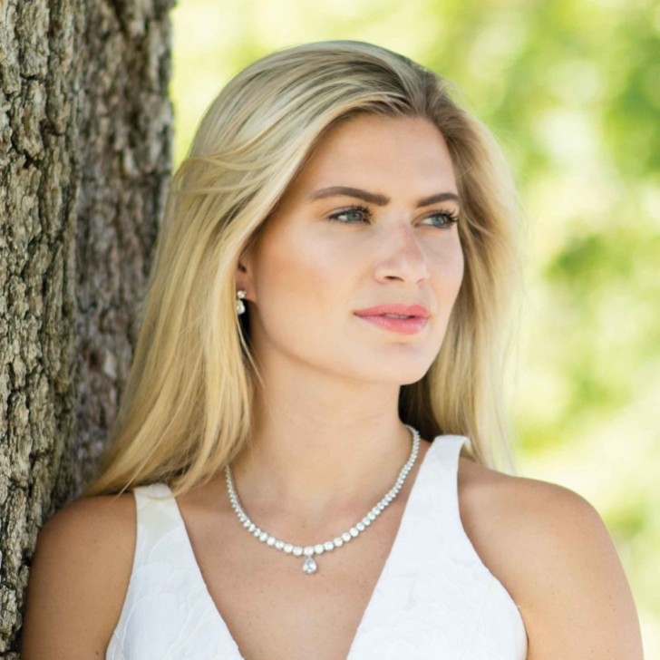 Ivory and Co Imperial Cubic Zirconia Wedding Necklace