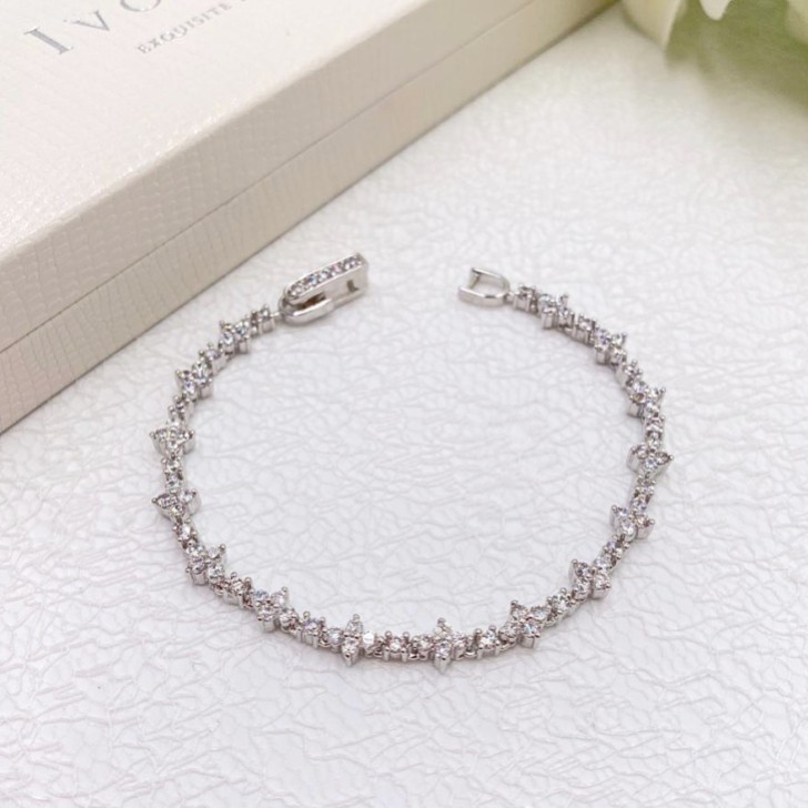 Ivory and Co Kensington Cubic Zirconia Wedding Bracelet