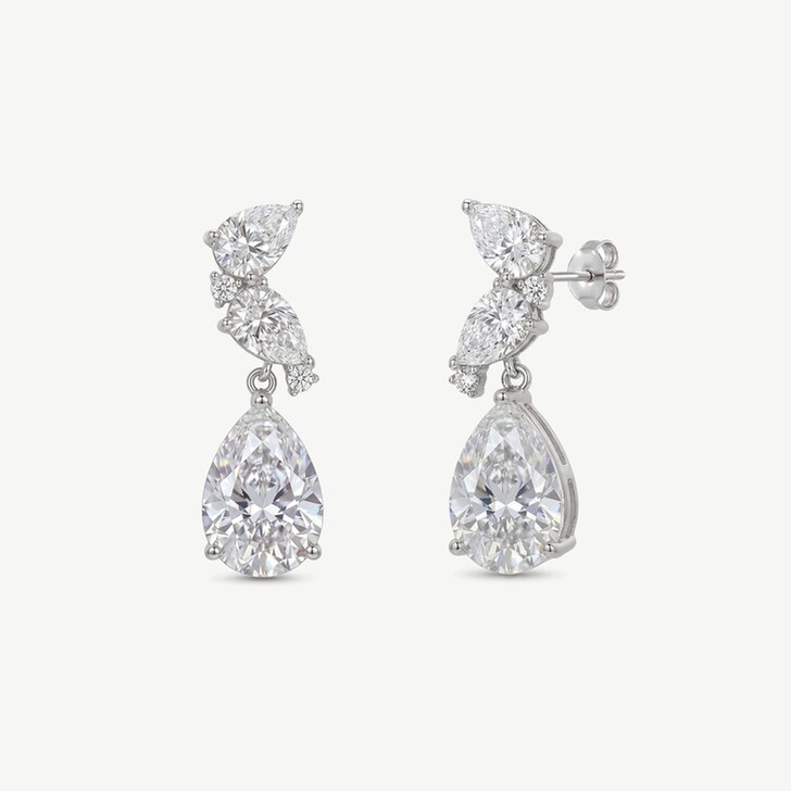 Ivory and Co Ledbury Crystal Pearl Drop Earrings