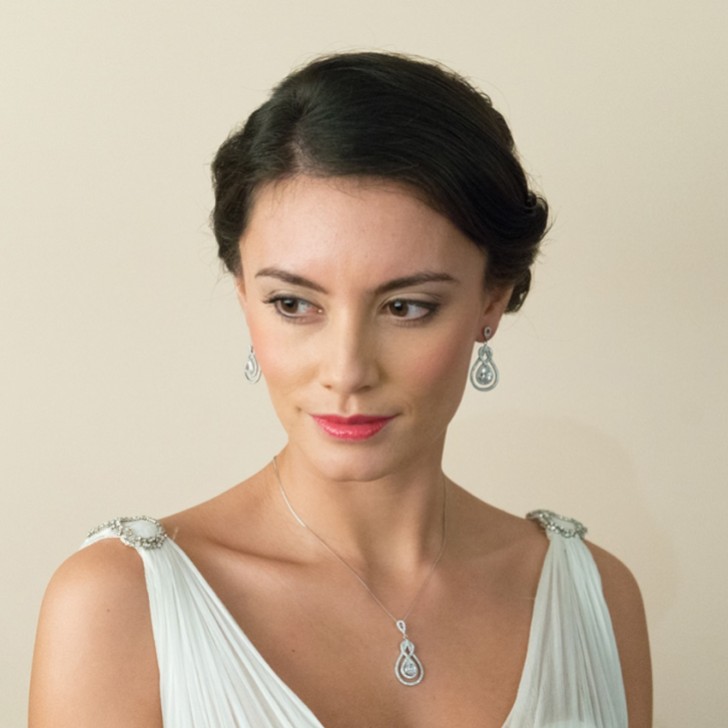 Ivory and Co Lexington Crystal Drop Wedding Earrings