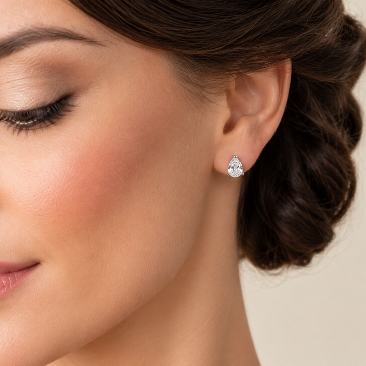 Ivory and Co Boucles d'oreilles mariage Manhattan en zircon cubique