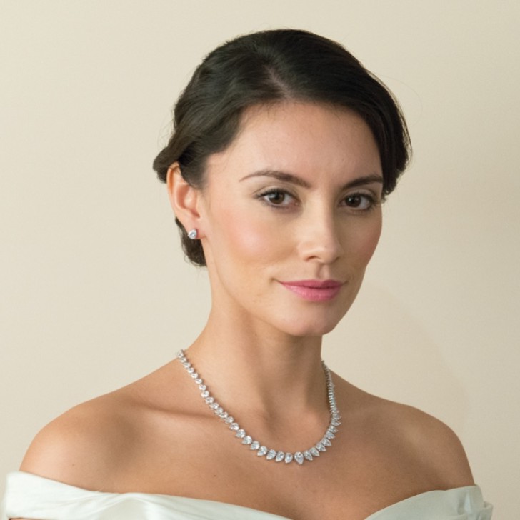 Ivory and Co Manhattan Cubic Zirconia Wedding Necklace