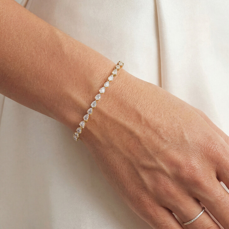 Ivory and Co Manhattan Gold Cubic Zirconia Bracelet