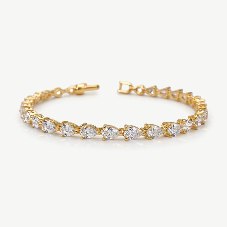 Ivory and Co Manhattan Gold Cubic Zirconia Bracelet