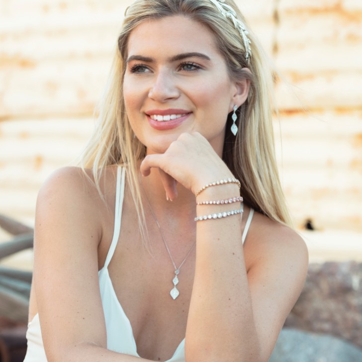 Ivory and Co Marseille Silver Graduating Crystal Toggle-Armband