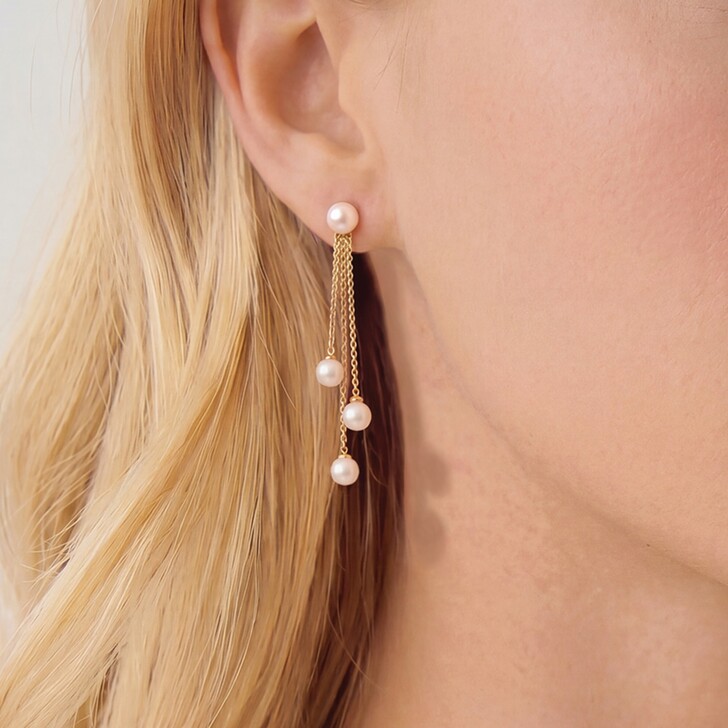 Ivory and Co Montreal Gold Mini Pearl Drop Earrings