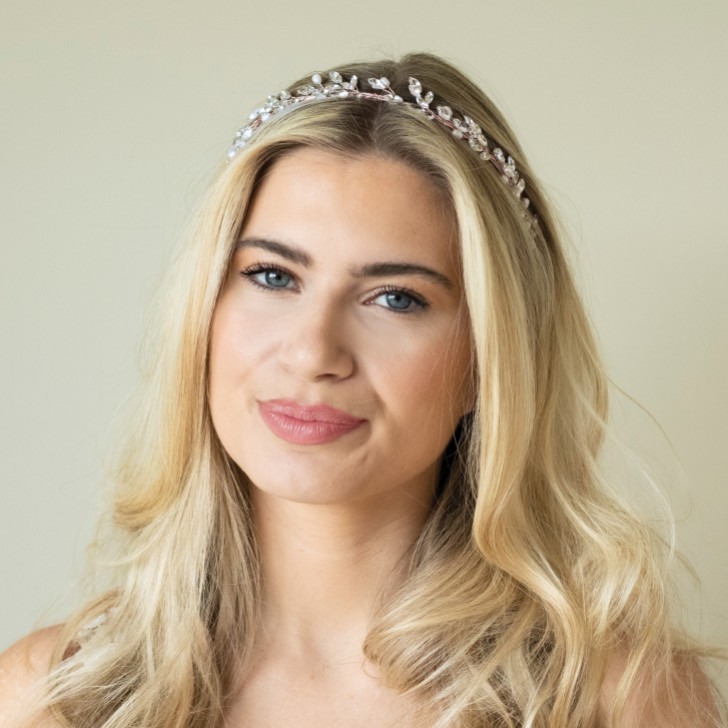 Ivory and Co Moonshine Rose Gold Pearl and Crystal Headband
