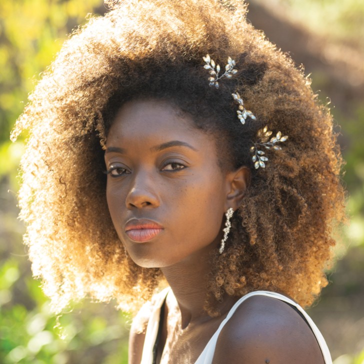 Ivory and Co Moonspray Silver Crystal Spray Hair Pin Set