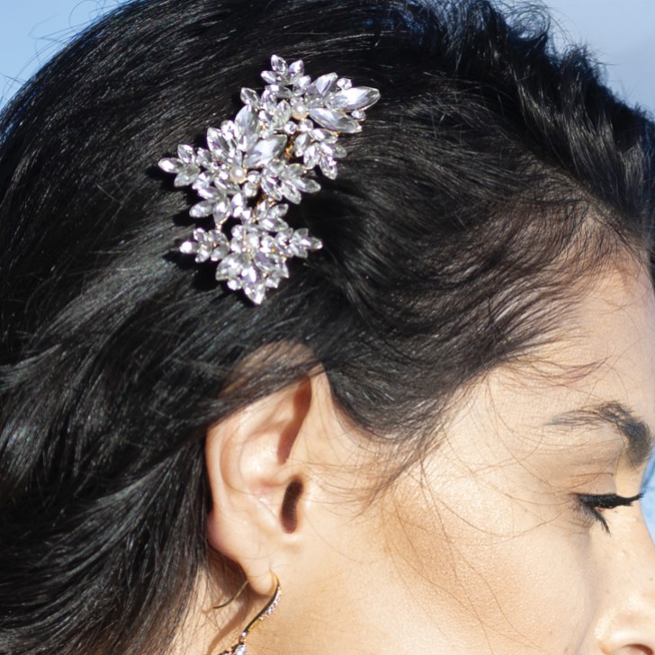 Ivory and Co Moonstar Gold Sparkling Crystal and Pearl Hair Comb