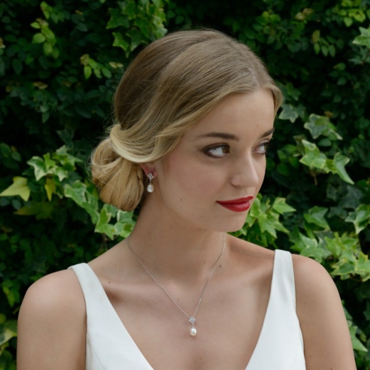 Ivory and Co Morocco Pearl Drop Wedding Earrings