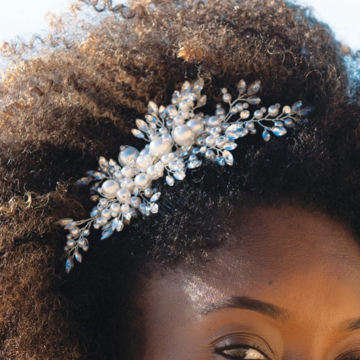 Ivory and Co Ocean Days Silver Statement Pearl and Crystal Hair Comb