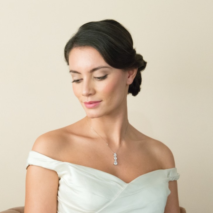 Ivory and Co Purity Teardrop Crystal Pendant Necklace