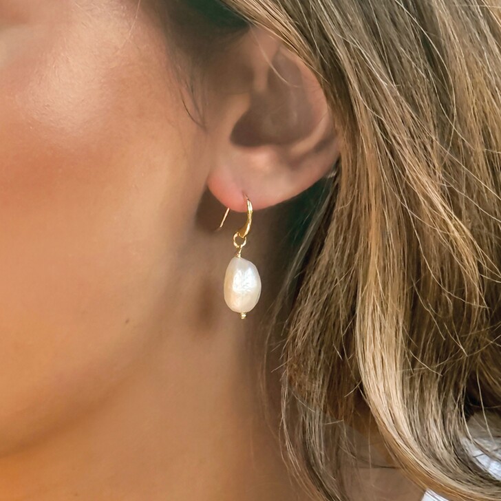 Ivory and Co Saint Lucia Gold Pearl Earrings
