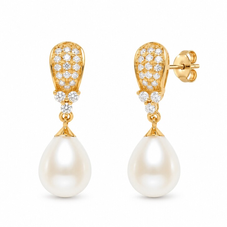 Ivory and Co Serrano Gold-Perlen-Ohrringe