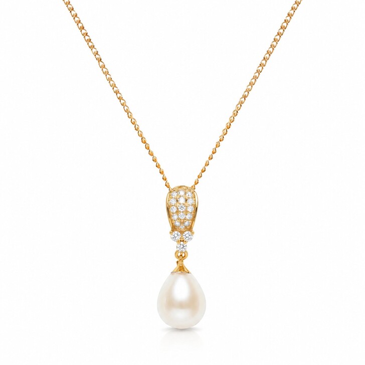 Ivory and Co Naszyjnik z wisiorkiem Serrano Gold Pearl