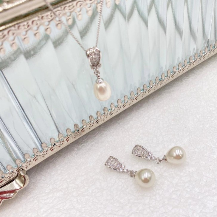 Ivory and Co Serrano Pearl Bridal Jewellery Set