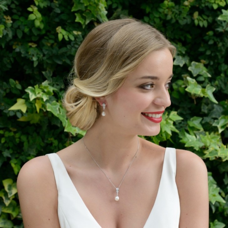 Ivory and Co Serrano Pearl Drop Wedding Earrings