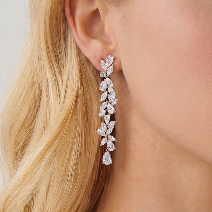 Ivory and Co Shaftesbury Crystal Cluster Earrings