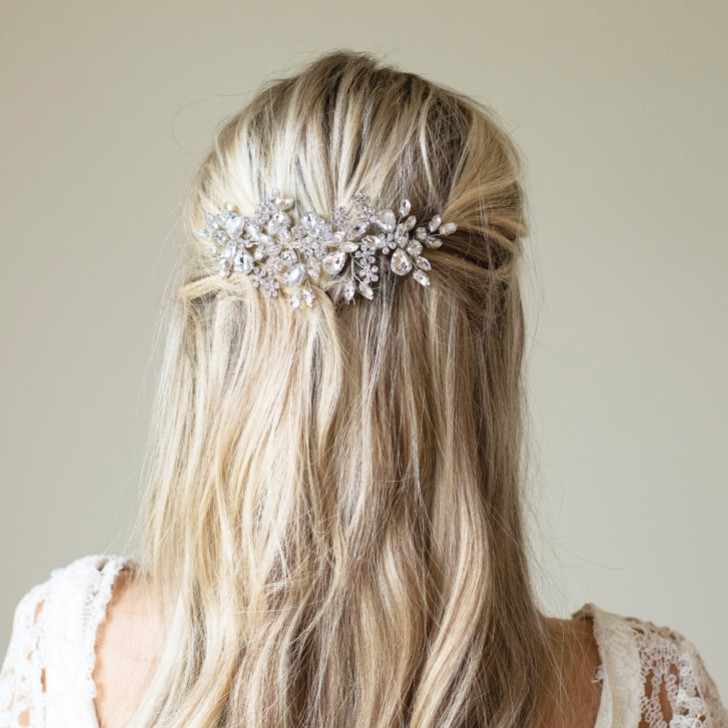 Ivory and Co Silver Crystal Encrusted Sparkling Wedding Hair Comb