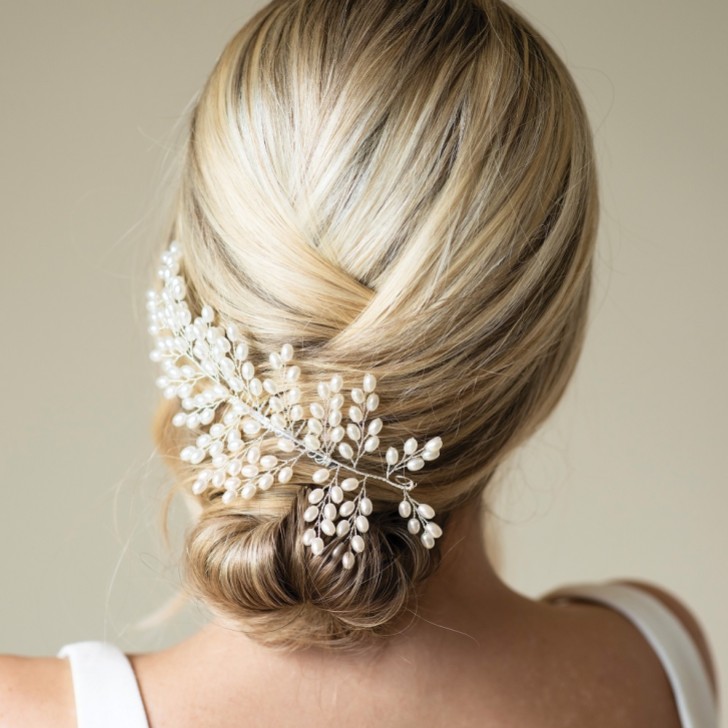 Ivory and Co Silver Seaspray Pearl Cluster Bridal Hair Comb