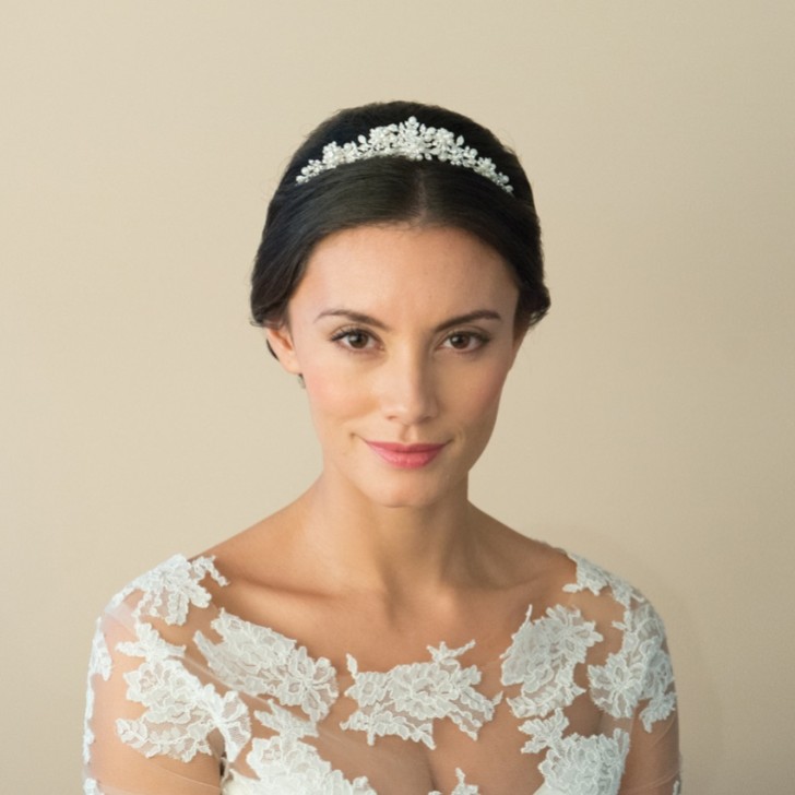 Ivory and Co Sophie Floral Pearl and Crystal Wedding Tiara
