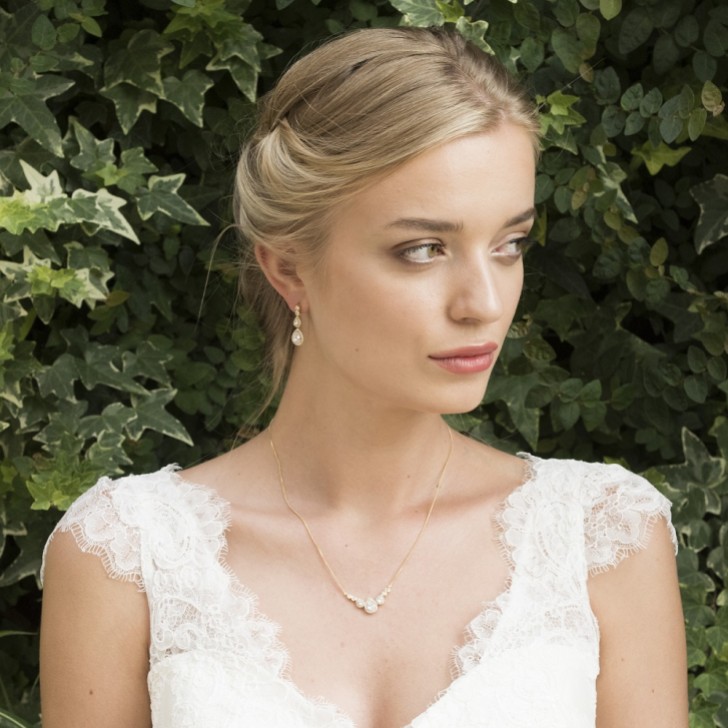 Ivory and Co Sorbonne Crystal Teardrop Wedding Earrings (Gold)