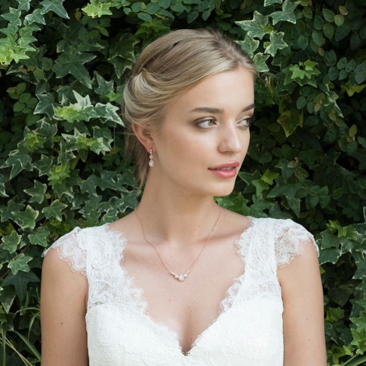 Ivory and Co Sorbonne Crystal Wedding Necklace (Rose Gold)