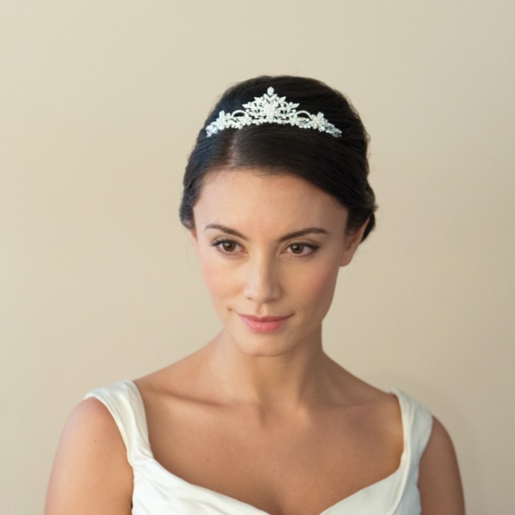 Ivory and Co Stephanie Floral Crystal Bridal Tiara